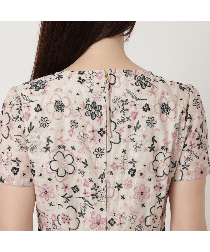 【新品タグ付】Rose Tiara オーガンジーワンピース【ピンク／リボン】 新品タグ付】Rose Tiara オーガンジーワンピース【ピンク