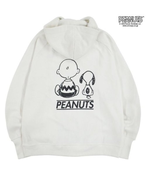  PEANUTS( ピーナッツ)/スヌーピー パーカー ピーナッツ 裏起毛 長袖 プリント 刺繍 ZIP SNOOPY PEANUTS/img02