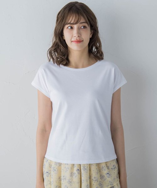 ketty(ケティ)/バックフラワー刺繍スムースＴシャツ ≪洗濯機で洗える≫/img01