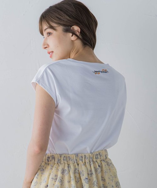 ketty(ケティ)/バックフラワー刺繍スムースＴシャツ ≪洗濯機で洗える≫/img10