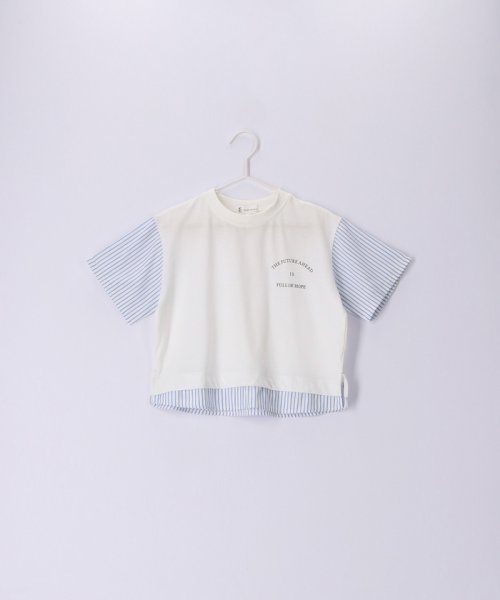 ROPE' PICNIC　KIDS(ロぺピクニックキッズ)/【KIDS】UNISEX袖ストライプドッキングTシャツ/img04