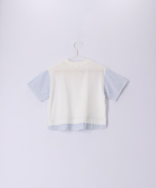 ROPE' PICNIC　KIDS(ロぺピクニックキッズ)/【KIDS】UNISEX袖ストライプドッキングTシャツ/img05