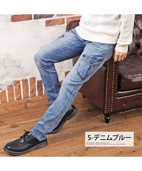 TopIsm(トップイズム)/カーゴパンツ メンズ デニム スキニーパンツ チノパン タイト 細身 ストレッチ スリムパンツ テーパードパンツ 綿パン コットンパンツ アメカジ ミリタリー/img10