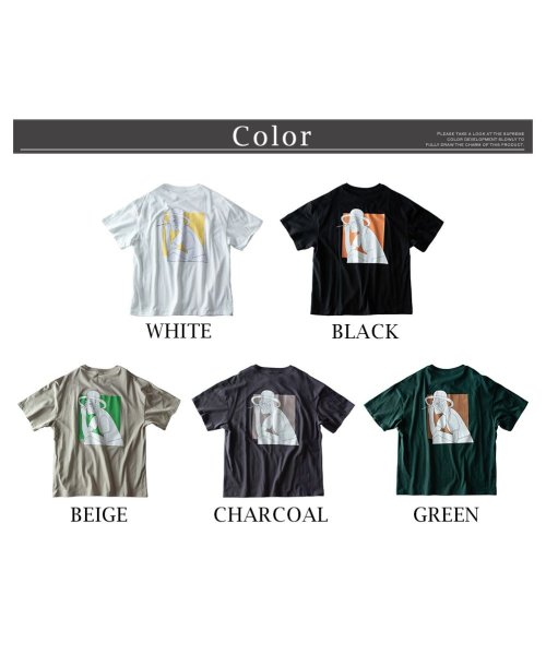  GENELESS(GENELESS)/Tシャツ メンズ 半袖 プリント tシャツ オーバーサイズ 綿100 Uネック ゆったり 半袖tシャツ/img06