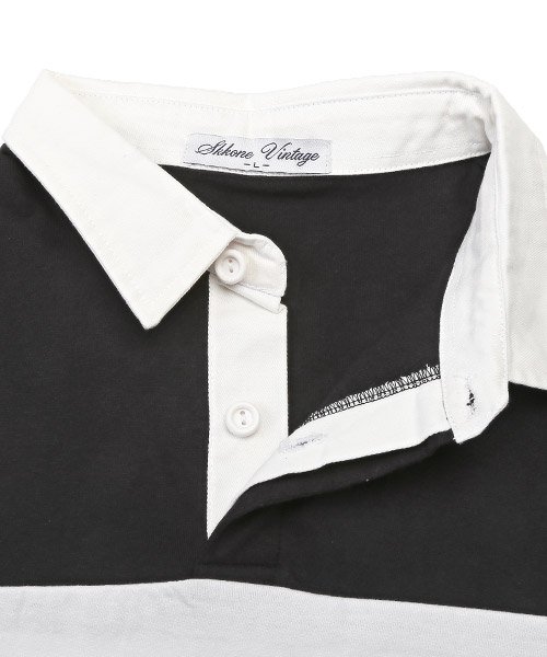 LUXSTYLE(ラグスタイル)/半袖BIGラガーシャツ/ラガーシャツ メンズ 半袖 ポロシャツ ビッグシルエット 切替 配色 バイカラー/img12
