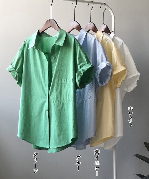 Aimoon(アイモン)/オープンカラーシャツ ベーシック 半袖/img02
