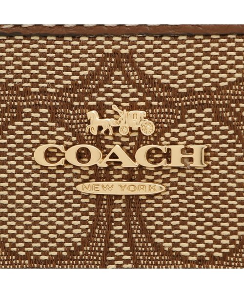 COACH(コーチ)/コーチ アウトレット 二つ折り財布 シグネチャー ミニ財布 ベージュ ブラウン レディース COACH CH389 IMVGB/img06