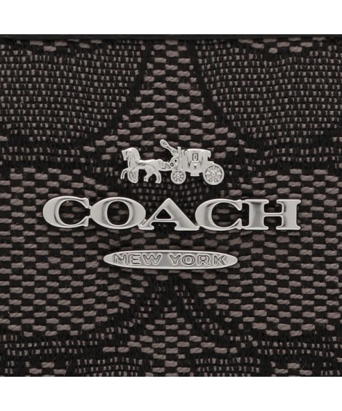 COACH(コーチ)/コーチ アウトレット 二つ折り財布 シグネチャー ミニ財布 ブラック グレー レディース COACH CH389 SVRT6/img06