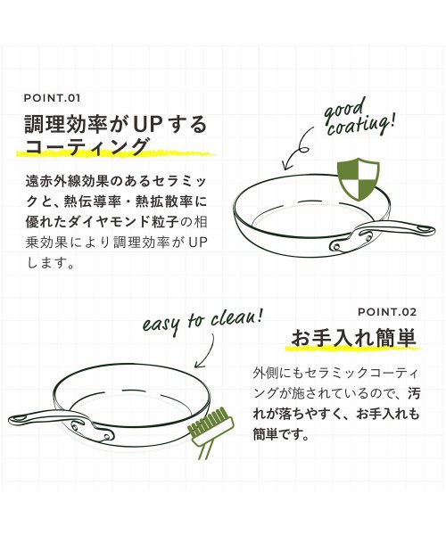 GREENPAN(グリーンパン)/グリーンパン GREENPAN 両手鍋 マルチフードクッカー 1.8L 16.5cm IH ガス対応 蓋付き 軽量 MULTI FOOD COOKER CC00/img05