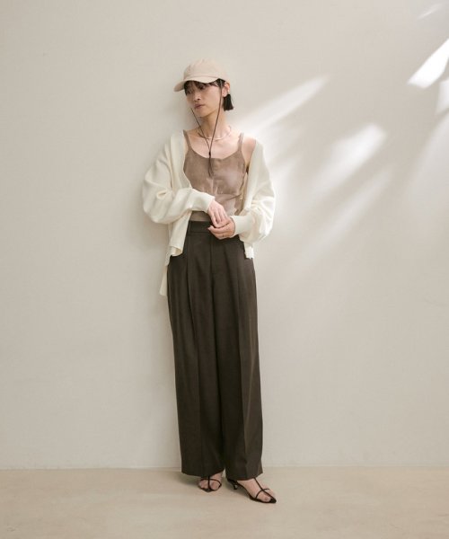 スウェットライクメタルボタンVネックカーディガン【洗える】 着用サイズ ■モデル身長