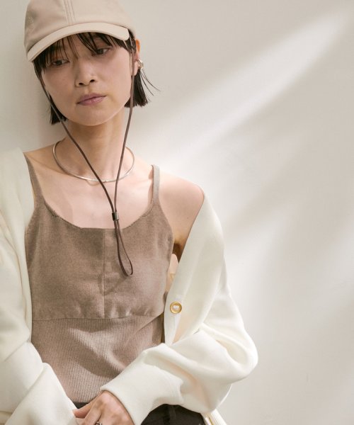 スウェットライクメタルボタンVネックカーディガン【洗える】 着用サイズ ■モデル身長