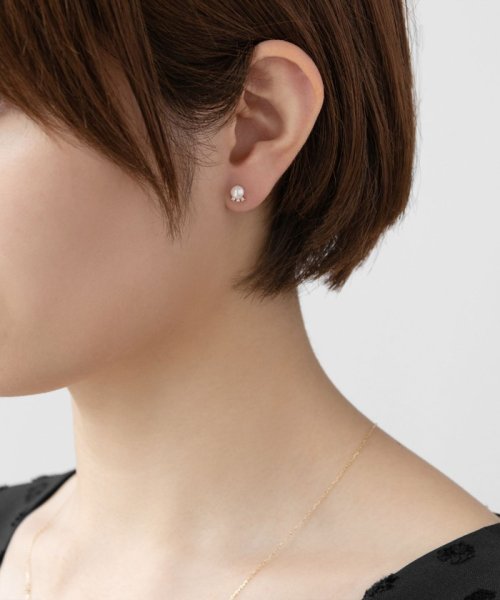 TOCCA(TOCCA)/【WEB限定】FRILL DIAMOND PEARL PIERCED EARRINGS K10ゴールド 淡水パール ダイヤモンドピアス/img04