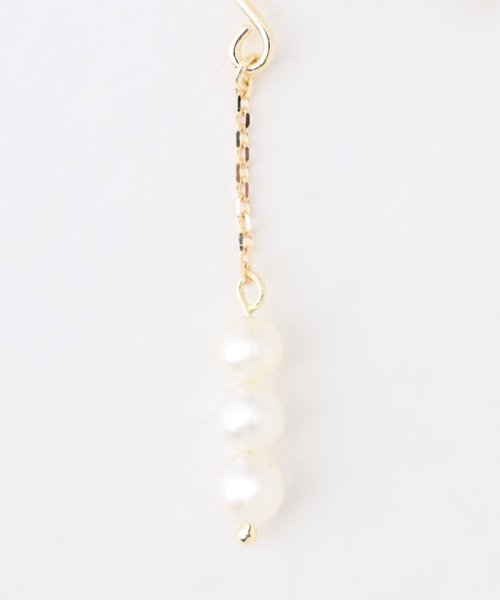 TOCCA(TOCCA)/【WEB限定】FRILL PEARL SWING PIERCED EARRINGS K10ゴールド 淡水パールピアス/img08