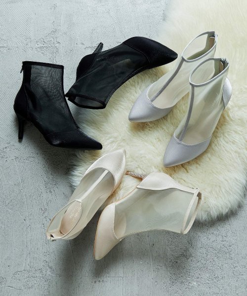 niana ニアナ 結婚式 ブーツ パンプス パーティーシューズ ショートブーツ ブーティ ラメ メッシュ シアー ハイヒール ピンヒール 靴 小さいサイズ 大 5cm 7cm 6cm 4cm ニアナ 9cm 1cm