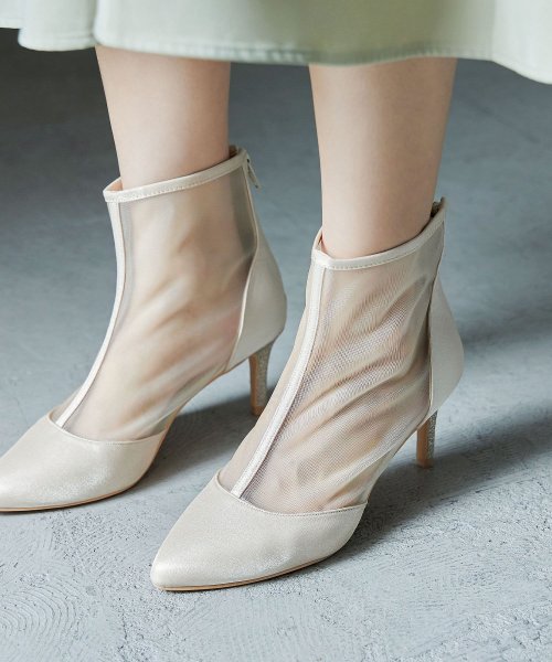 niana ニアナ 結婚式 ブーツ パンプス パーティーシューズ ショートブーツ ブーティ ラメ メッシュ シアー ハイヒール ピンヒール 靴 小さいサイズ 大 5cm 7cm 6cm 4cm ニアナ 9cm 1cm