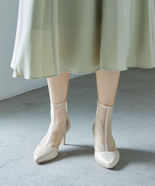 niana ニアナ 結婚式 ブーツ パンプス パーティーシューズ ショートブーツ ブーティ ラメ メッシュ シアー ハイヒール ピンヒール 靴 小さいサイズ 大 5cm 7cm 6cm 4cm ニアナ 9cm 1cm