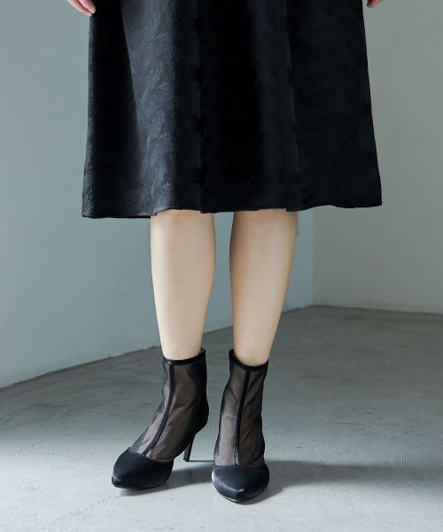 niana ニアナ 結婚式 ブーツ パンプス パーティーシューズ ショートブーツ ブーティ ラメ メッシュ シアー ハイヒール ピンヒール 靴 小さいサイズ 大 5cm 7cm 6cm 4cm ニアナ 9cm 1cm