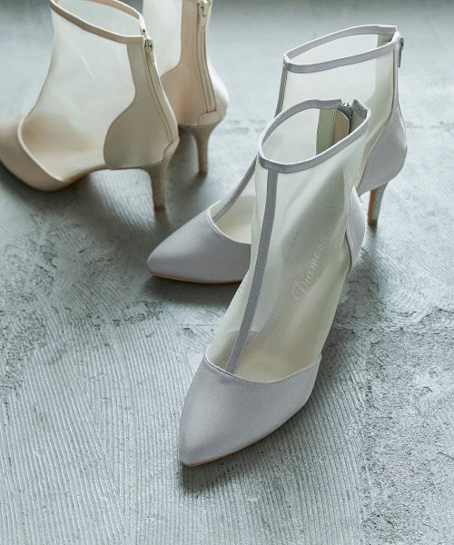 niana ニアナ 結婚式 ブーツ パンプス パーティーシューズ ショートブーツ ブーティ ラメ メッシュ シアー ハイヒール ピンヒール 靴 小さいサイズ 大 5cm 7cm 6cm 4cm ニアナ 9cm 1cm