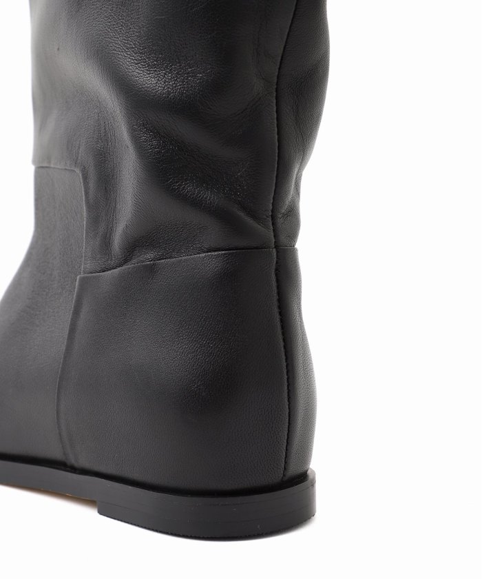 別注》【VINILO/ヴィニーロ】WEDGE HEEL LONG BOOTS:ロングブーツ