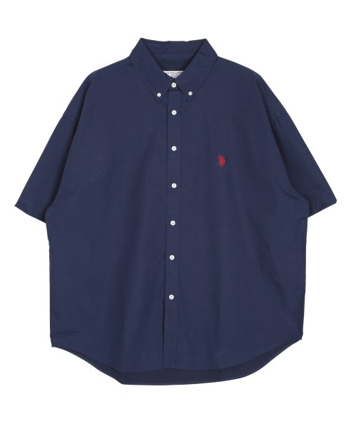 JIGGYS SHOP(ジギーズショップ)/US.POLO ASSN.(ユーエスポロアッスン) ビッグ半袖シャツ / 半袖 シャツ ゆったり ビッグシルエット オーバーサイズ メンズ カジュアル 5分袖 /img12