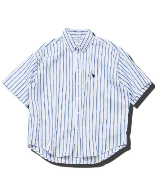 JIGGYS SHOP(ジギーズショップ)/US.POLO ASSN.(ユーエスポロアッスン) ビッグ半袖シャツ / 半袖 シャツ ゆったり ビッグシルエット オーバーサイズ メンズ カジュアル 5分袖 /img20