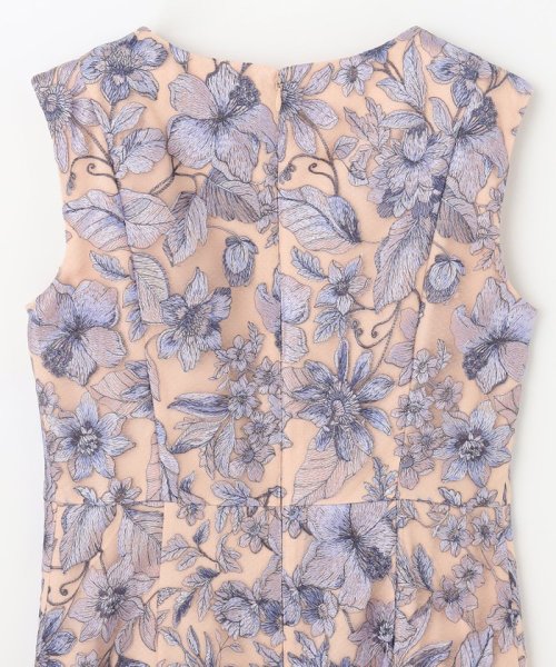 チュールフラワー刺繍ドレス 