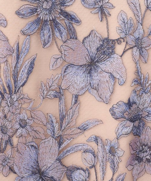 チュールフラワー刺繍ドレス 