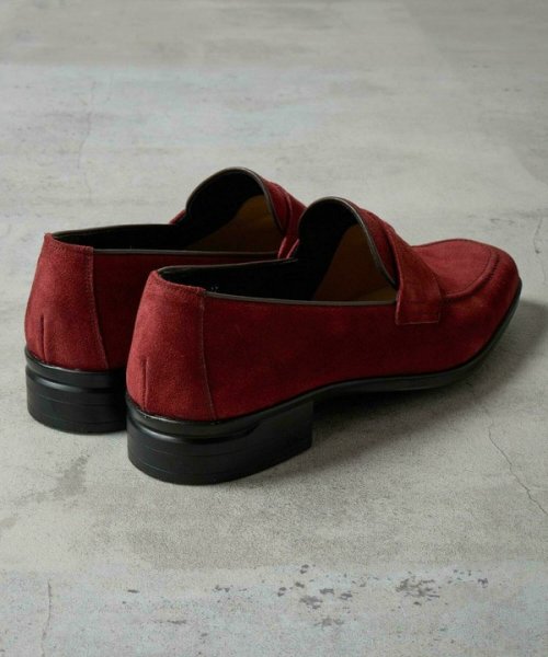 リアルレザースウェードコインローファー 5cm