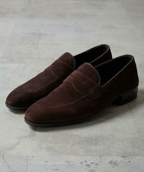 リアルレザースウェードコインローファー 5cm