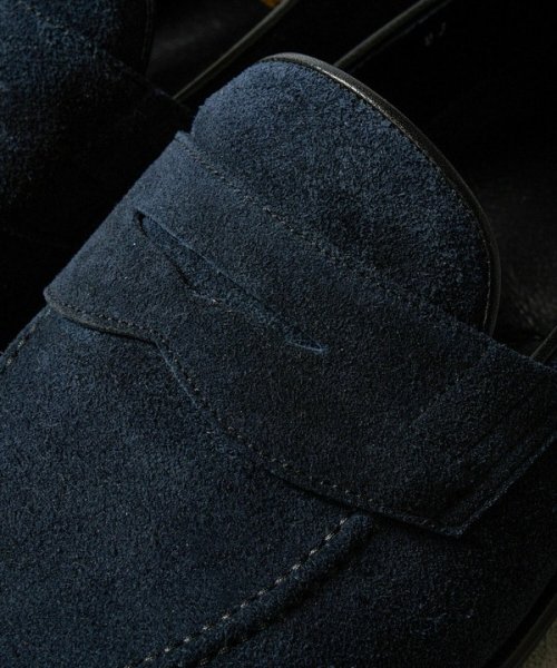 リアルレザースウェードコインローファー 5cm