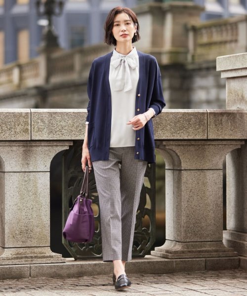 J.PRESS LADIES（LARGE SIZE）(J．プレス　レディス（大きいサイズ）)/【洗える】ヌーディスバックサテン ボウタイ ブラウス/img04