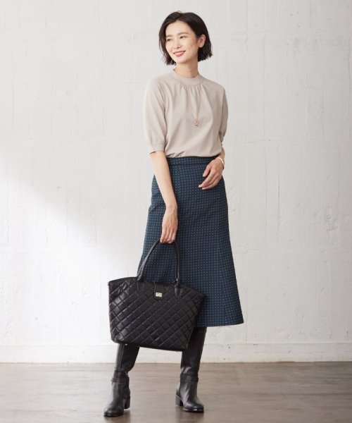 J.PRESS LADIES（LARGE SIZE）(J．プレス　レディス（大きいサイズ）)/【洗える】シュリンクデシン ジオメトリックプリント スカート/img04