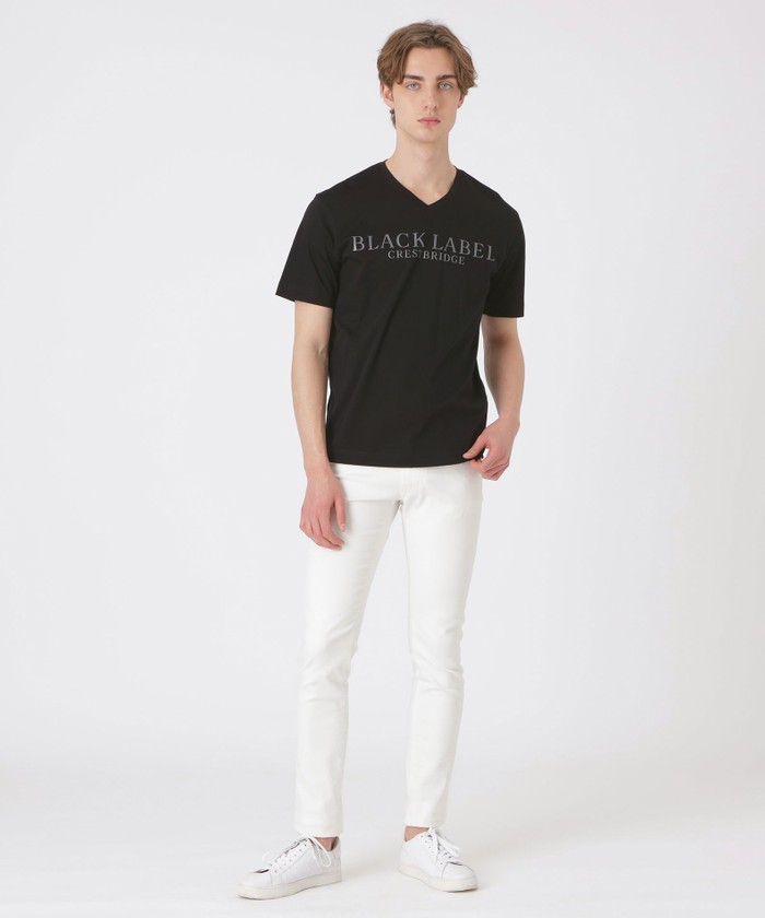 限定】ロゴプリントシルキーVネックT(505151820)｜HANKYU MEN'S