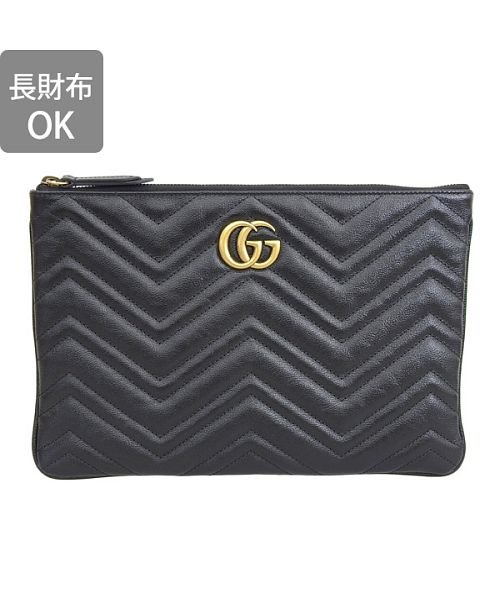GUCCI グッチ GG MARMONT マーモント クラッチ バッグ ポーチ レザー 