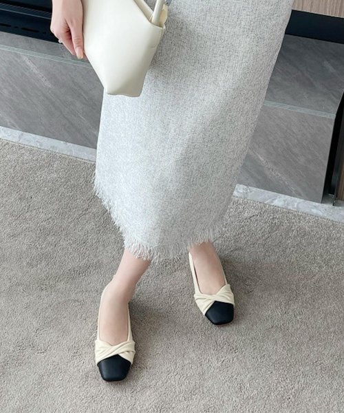 Dewlily(デューリリー)/スクエアトゥチャンキーヒール 韓国ファッション 10代 20代 30代 上品 大人っぽい ローヒール 長時間 疲れにくい 脚長効果/img09