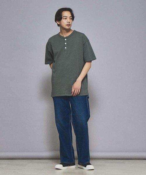 ABAHOUSE(ABAHOUSE)/【グッドウェア】USAコットン ヘンリーネック ショートスリーブ Tシャツ/img05