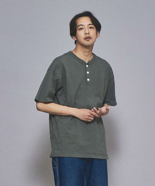 ABAHOUSE(ABAHOUSE)/【グッドウェア】USAコットン ヘンリーネック ショートスリーブ Tシャツ/img14