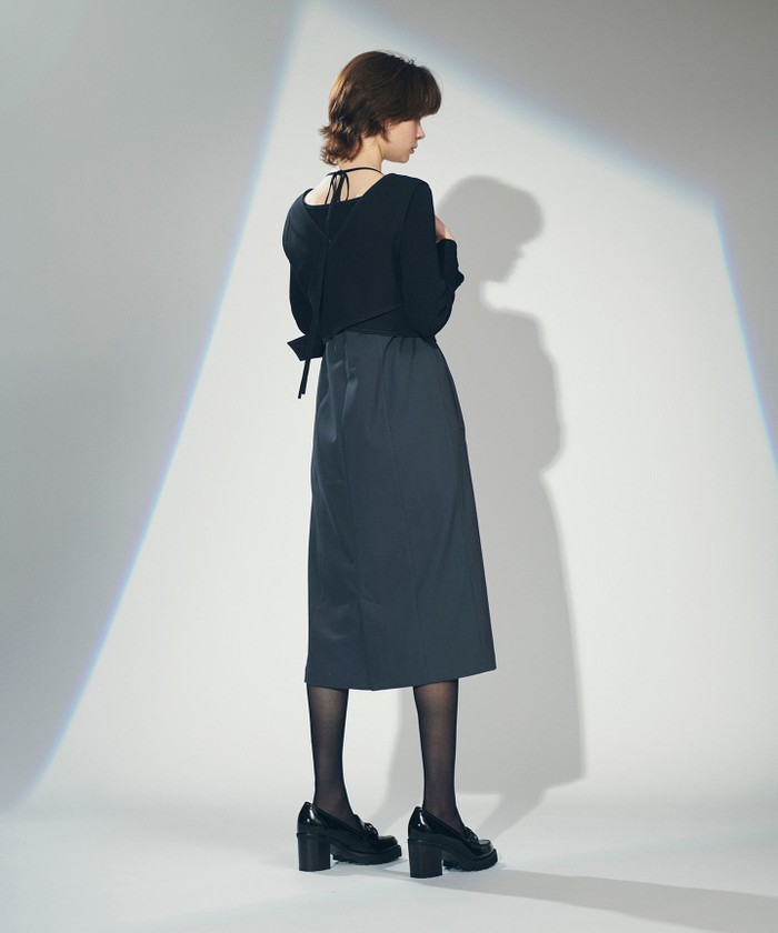 バイカラーベルテッドワンピース(505443051)｜阪急百貨店公式通販