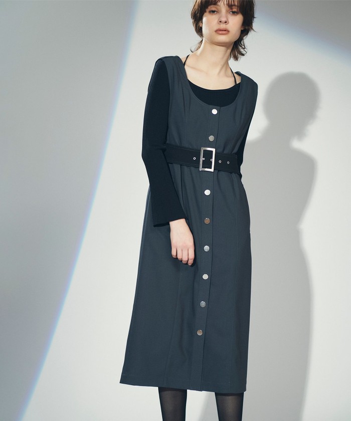 バイカラーベルテッドワンピース(505443051)｜阪急百貨店公式通販