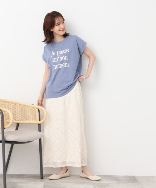 SHOO・LA・RUE　DRESKIP(シューラルー／ドレスキップ)/【USAコットン】 こなれ見え 袖ロ－ルアップTシャツ/img19