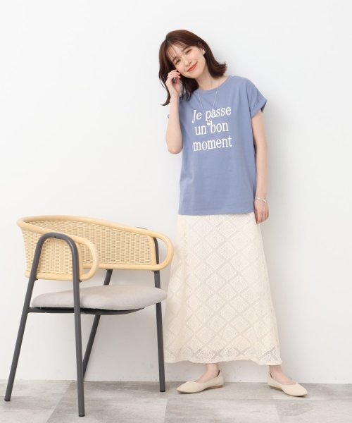 SHOO・LA・RUE　DRESKIP(シューラルー／ドレスキップ)/【USAコットン】 こなれ見え 袖ロ－ルアップTシャツ/img35