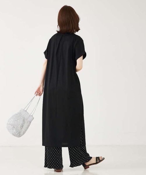 abahouse mavie(ａｂａｈｏｕｓｅ　ｍａｖｉｅ)/【大人のいちまんワンピ】シルケット天竺スキッパーワンピース/img13