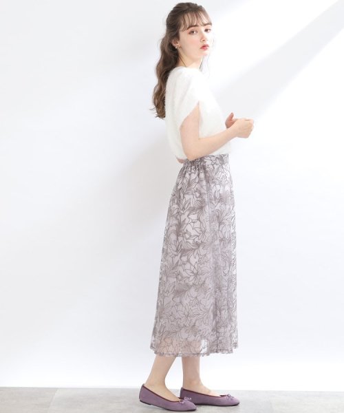 Couture Brooch(クチュールブローチ)/【S－LL/秋冬新色！】チュール刺繍フレアースカート/img02