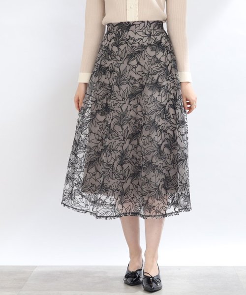 Couture Brooch(クチュールブローチ)/【S－LL/秋冬新色！】チュール刺繍フレアースカート/img19