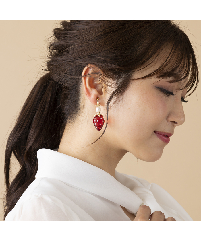 ローズティアラ RoseTiara いちごイヤリング(505445227)｜阪急百貨店