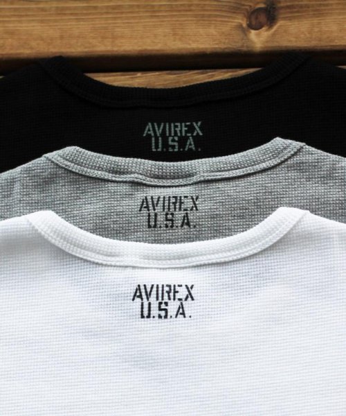 AVIREX(AVIREX)/《DAILY/デイリー》MINI WAFFLE S/S V－NECK T－SHIRT/ミニワッフル 半袖 ブイネック Tシャツ /img23