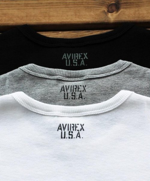 AVIREX(AVIREX)/《DAILY/デイリー》MINI WAFFLE S/S CREW NECK T－SHIRT/ミニワッフル 半袖 クルーネック Tシャツ/img21