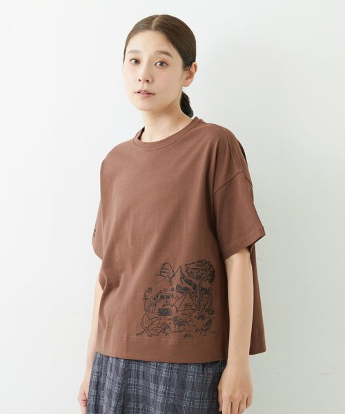 GIANNI LO GIUDICE(ジャンニ・ロ・ジュディチェ)/[洗える]コットンリネンキャンプ刺繍半袖カットソー/img02
