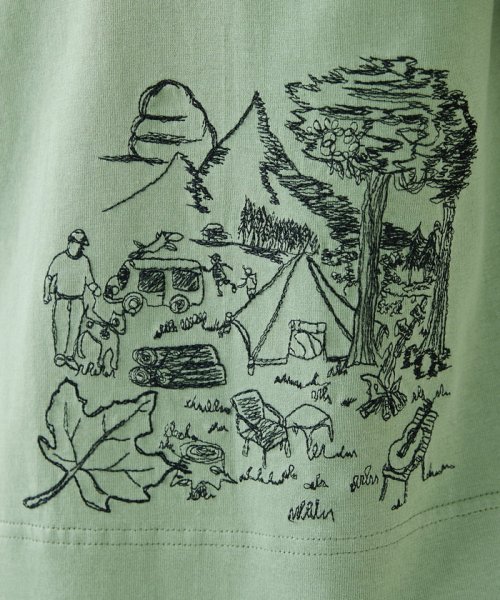 GIANNI LO GIUDICE(ジャンニ・ロ・ジュディチェ)/[洗える]コットンリネンキャンプ刺繍半袖カットソー/img18