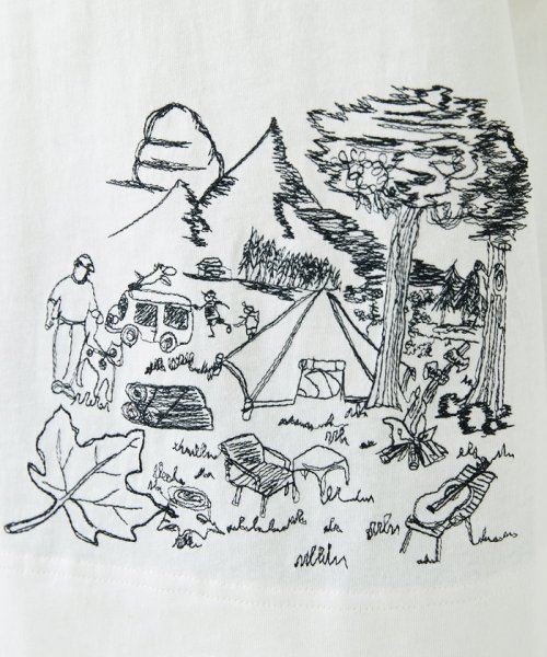 GIANNI LO GIUDICE(ジャンニ・ロ・ジュディチェ)/[洗える]コットンリネンキャンプ刺繍半袖カットソー/img31